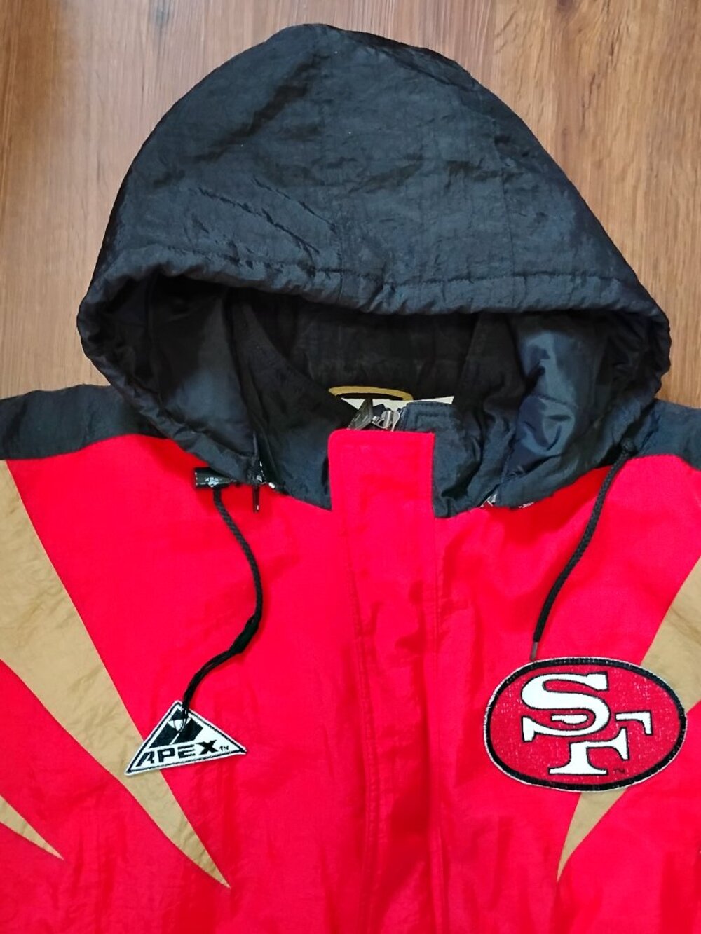 Vintage Apex One San Francisco 49ers Shark Tooth Hooded Jacket